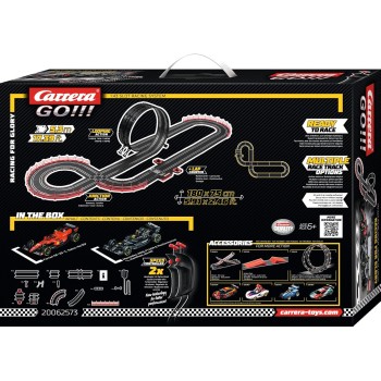 Carrera 62573 - Go 1:43 Racing for Glory F1 Slot Car Racing Set Mercedes Hamilton vs Ferrari Sainz