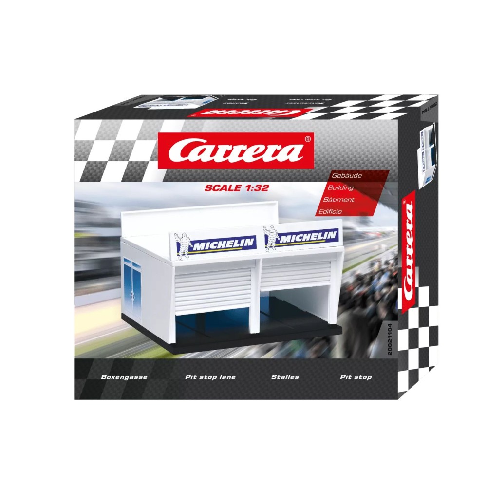 Carrera 21104 Digital Evolution1:32 Double Garage with Railing and Signage for Pit Stop Lane