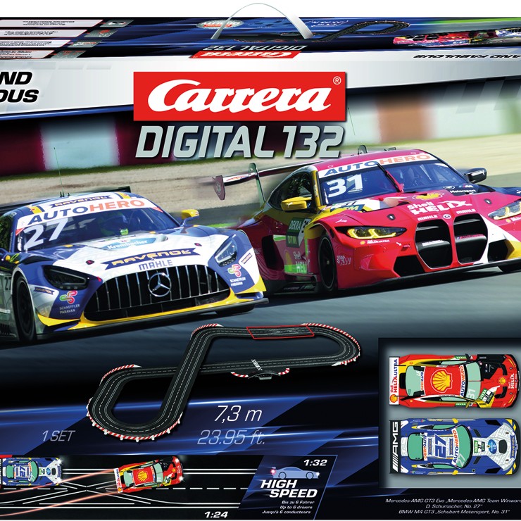 Carrera 30030 Digital 1:32 DTM Fast and Fabulous Slot Car Racing Set BWM M4 vs Mercedes-AMG GT3