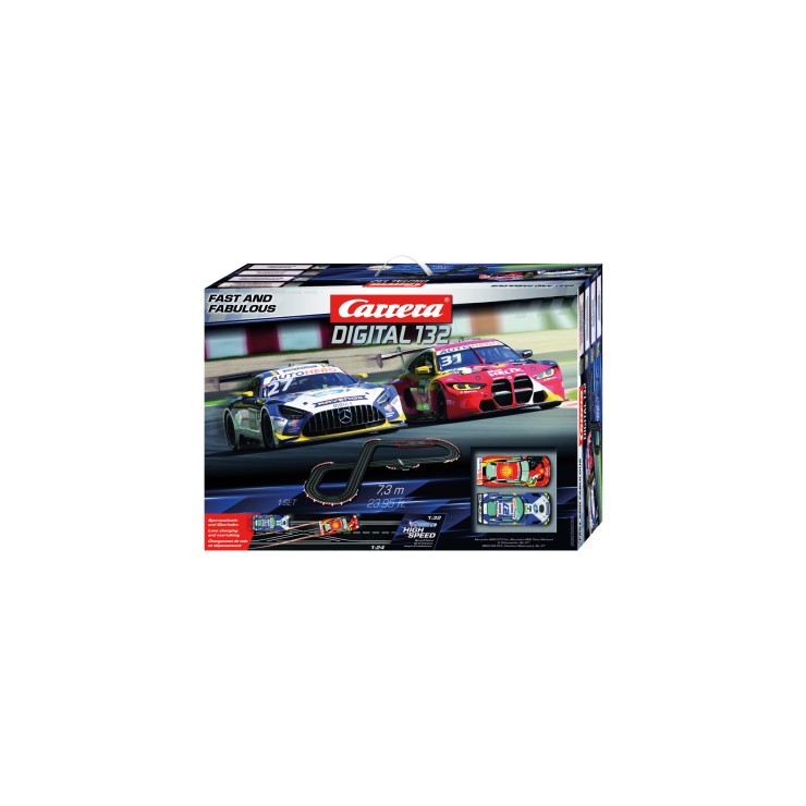 Carrera 30030 Digital 1:32 DTM Fast and Fabulous Slot Car Racing Set BWM M4 vs Mercedes-AMG GT3