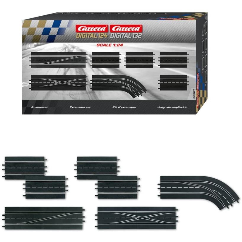 Carrera 30367 Digital 1:24 1:32 Track Extension Set Change Lanes 7 pieces