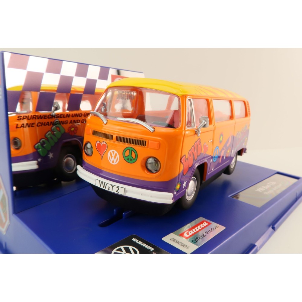 Carrera 31095 Digital 1:32 Volkswagen VW Bus Panel Van T2b Peace and Love Slot Car