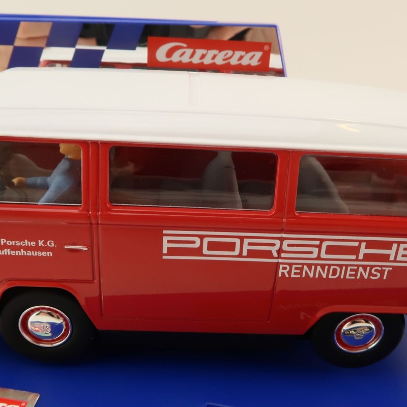 Carrera 31096 Digital 1:32 Volkswagen VW Bus Panel Van T2b Porsche Race Service Slot Car