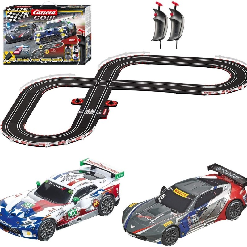 Carrera 62521 - GO!!! 1:43 Onto The Podium Slot Car Racing Set Dodge Viper vs Corvette C7.R
