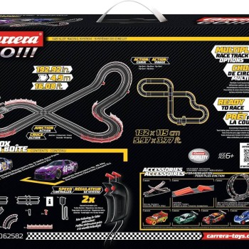 Carrera 62582 - Go 1:43 NASCAR Talladega Competition Slot Car Racing Set 2x Camaro NextGen ZL1