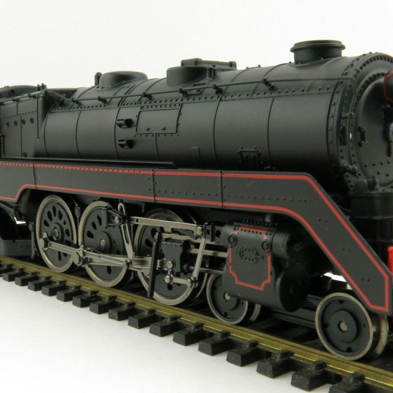 Australian Railway Models 87003 C38 Class 4-6-2 'Pacific' Express Passenger Steam Locomotive #3820 Black Red Lining - 1:87