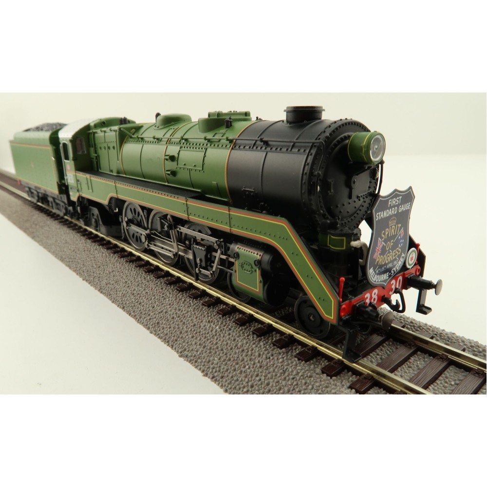Australian Railway Models 87005 C38 Class 4-6-2 'Pacific' Express Passenger Steam Locomotive 3830 Spirit of Progress - 1:87