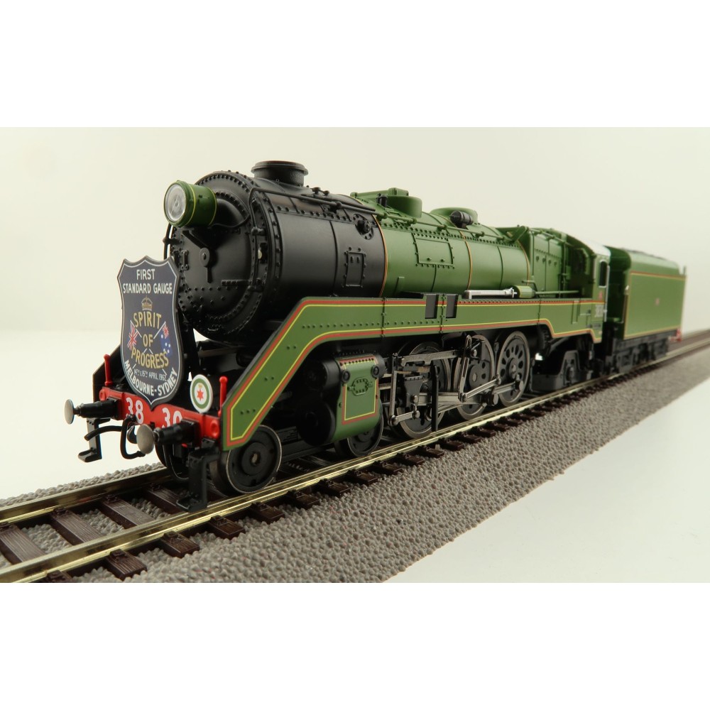 Australian Railway Models 87005 C38 Class 4-6-2 'Pacific' Express Passenger Steam Locomotive 3830 Spirit of Progress - 1:87