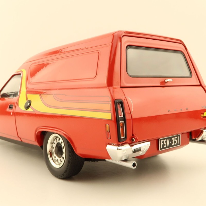 Classic Carlectables 18792 Ford XC Sundowner Panel Van Flame Red - Scale 1:18