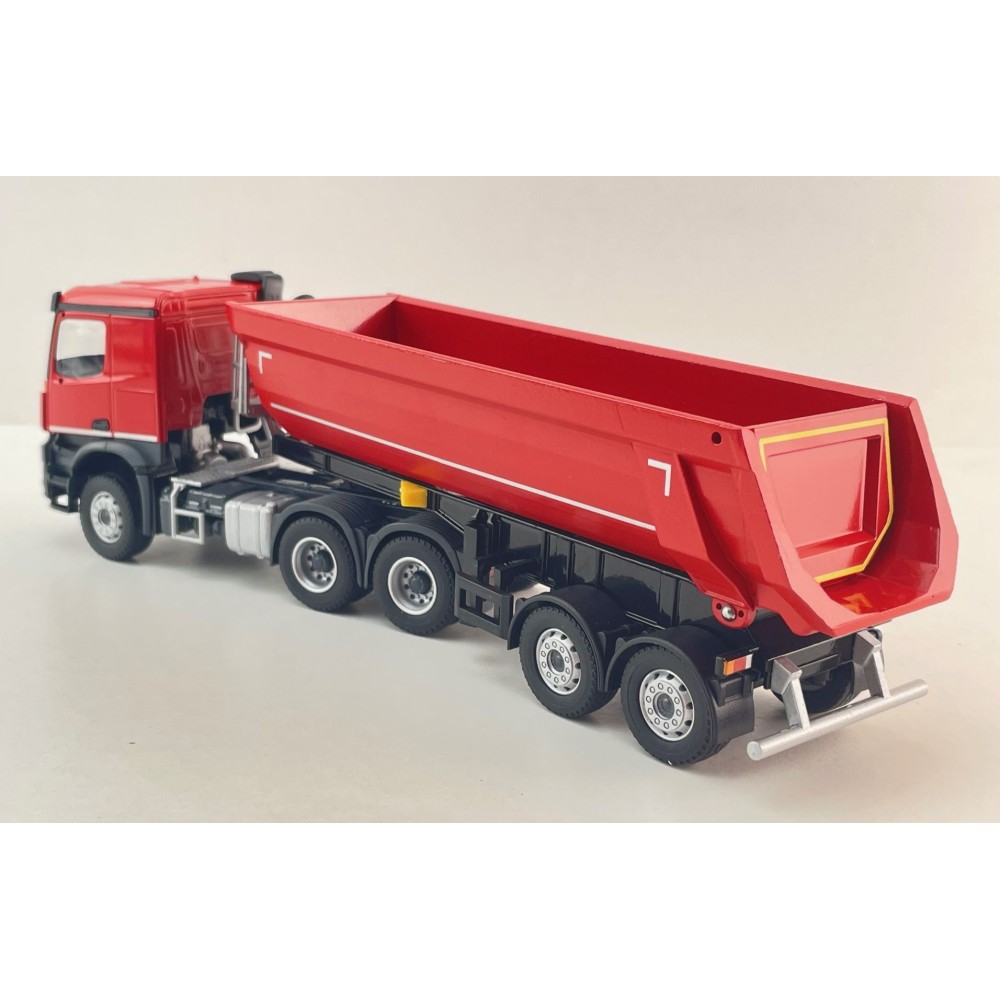 Conrad 78265/0 Mercedes-Benz Arocs 6x4 Truck with SCHWARZMÜLLER 2 axles Tipping Trailer - Scale 1:50 