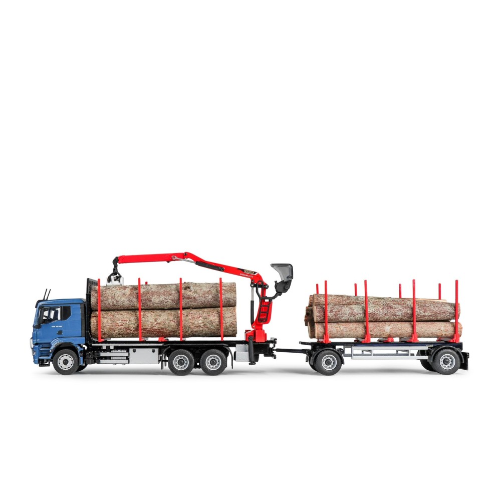 Conrad 81233/0 MAN TGS TN 6x4 Truck and Doll Short Timber Transporter with EPSILON Q17Z Crane Scale 1:50