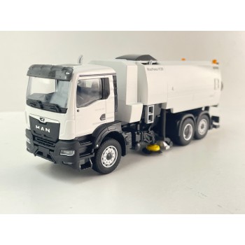 Conrad 81257/0 - MAN TGS NN 6x2 Road Sweeper Truck MaxPowa V120 White New 2026 - Scale 1:50