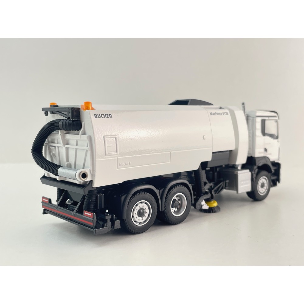 Conrad 81257/0 - MAN TGS NN 6x2 Road Sweeper Truck MaxPowa V120 White New 2026 - Scale 1:50