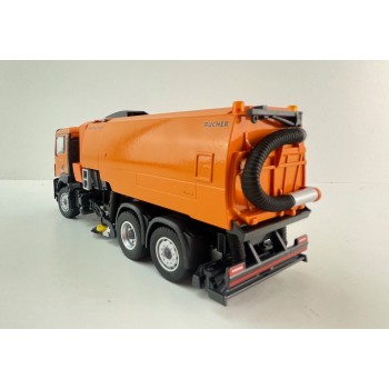Conrad 81257/01 - MAN TGS NN 6x2 Road Sweeper Truck MaxPowa V120 Orange New 2026 - Scale 1:50