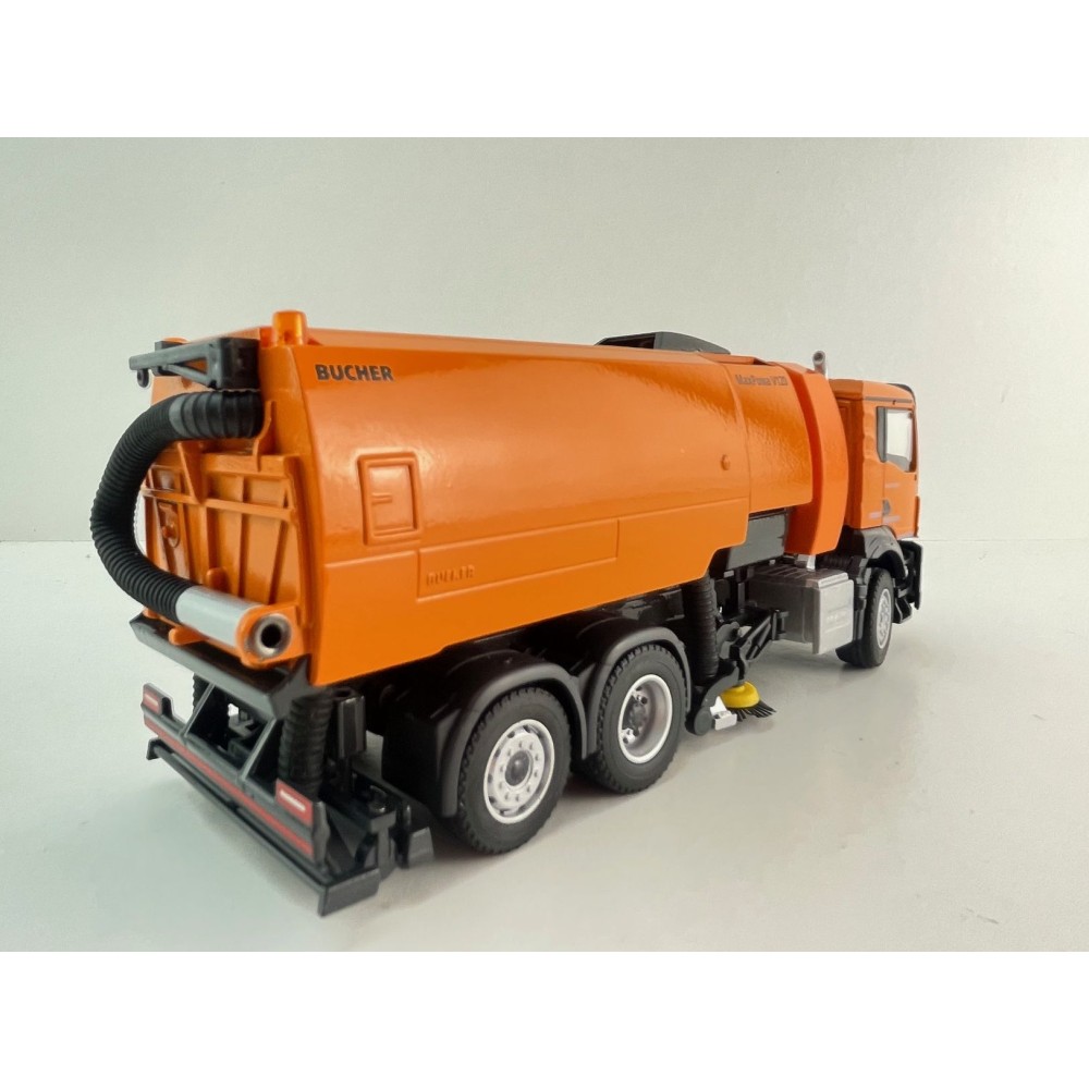 Conrad 81257/01 - MAN TGS NN 6x2 Road Sweeper Truck MaxPowa V120 Orange New 2026 - Scale 1:50