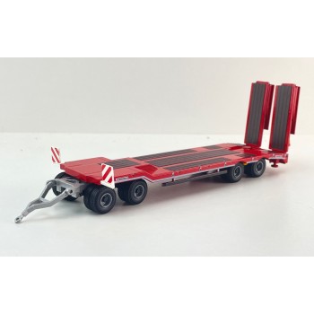 Conrad 98033/0 - SCHWARZMÜLLER Low Loader Trailer 4-axle with Offset Platform RED New 2026 - Scale 1:50