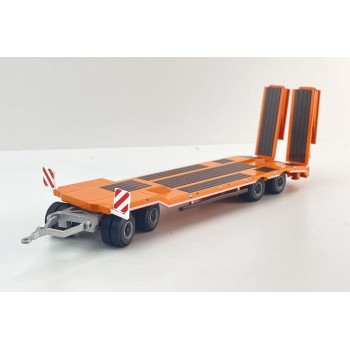Conrad 98033/01 - SCHWARZMÜLLER Low Loader Trailer 4-axle with Offset Platform Orange New 2026 - Scale 1:50