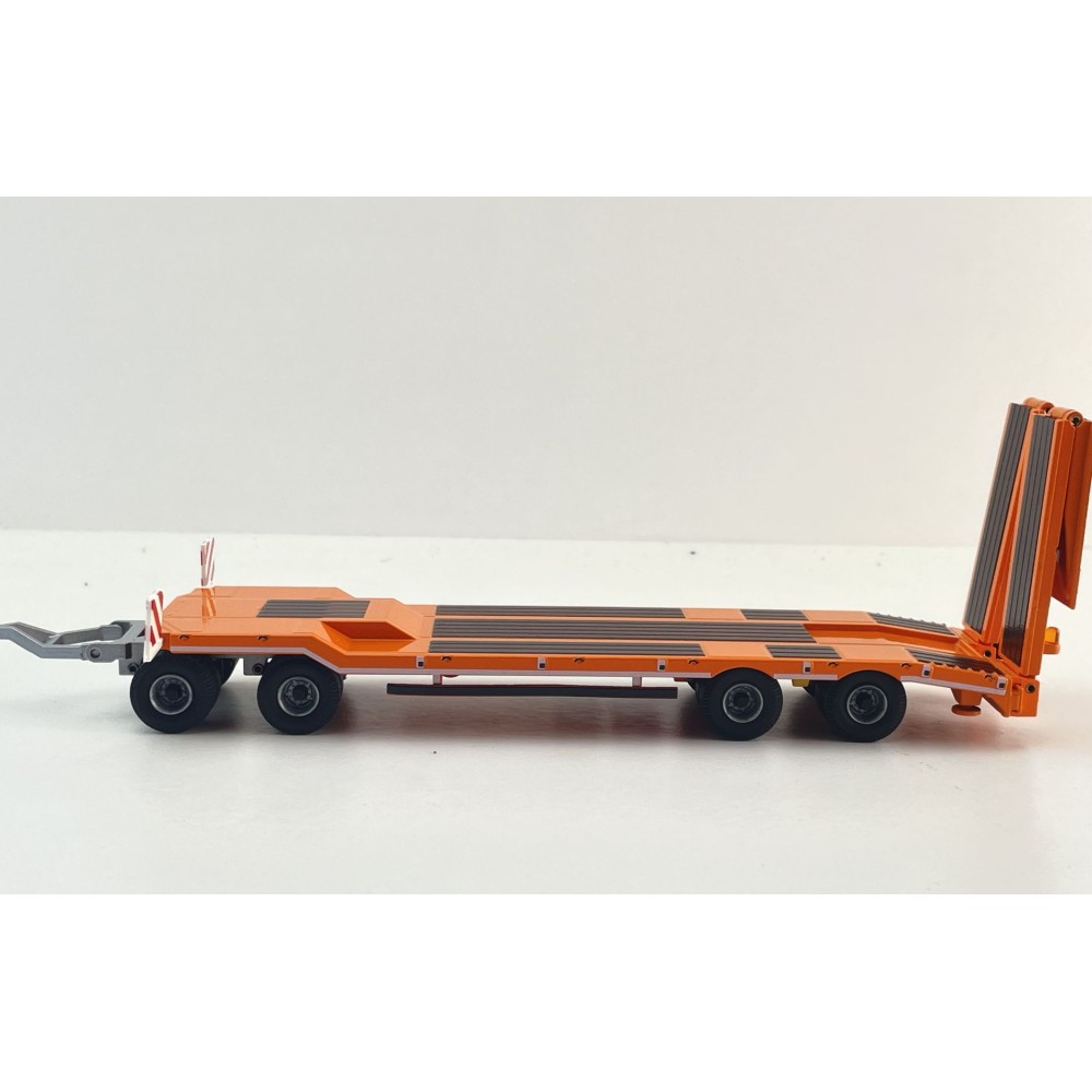 Conrad 98033/01 - SCHWARZMÜLLER Low Loader Trailer 4-axle with Offset Platform Orange New 2026 - Scale 1:50
