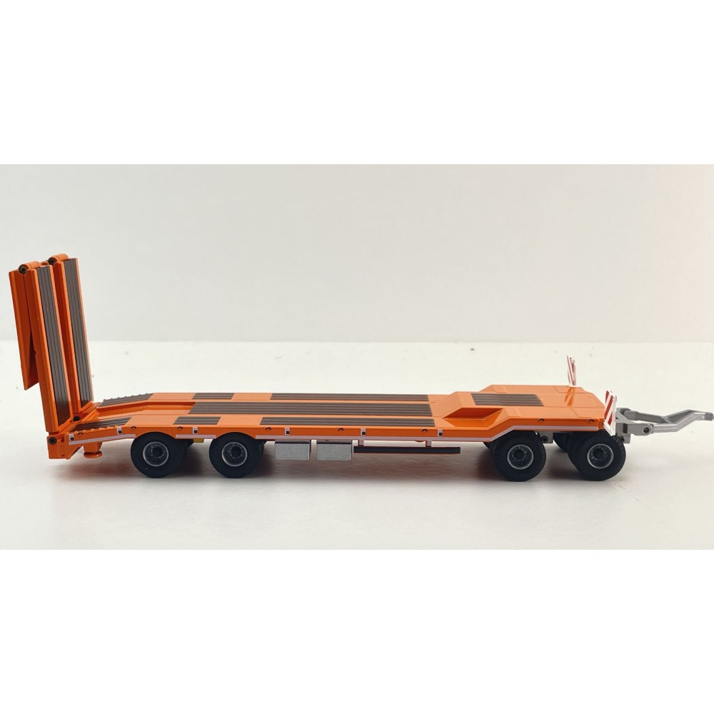 Conrad 98033/01 - SCHWARZMÜLLER Low Loader Trailer 4-axle with Offset Platform Orange New 2026 - Scale 1:50