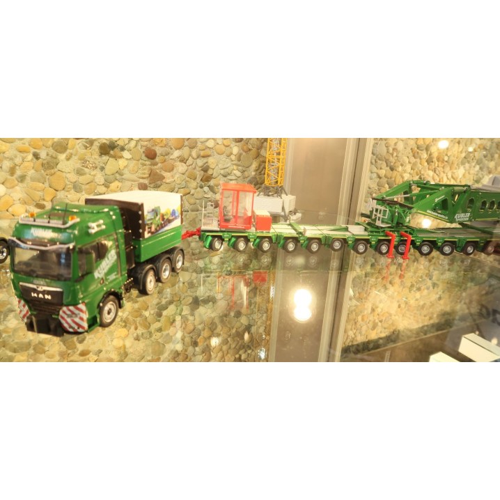 Conrad  SET10020  - 2x MAN Trucks with SCHEUERLE Side Beam Bridge Model STB 320 with Transformer KÜBLER - Scale 1:50