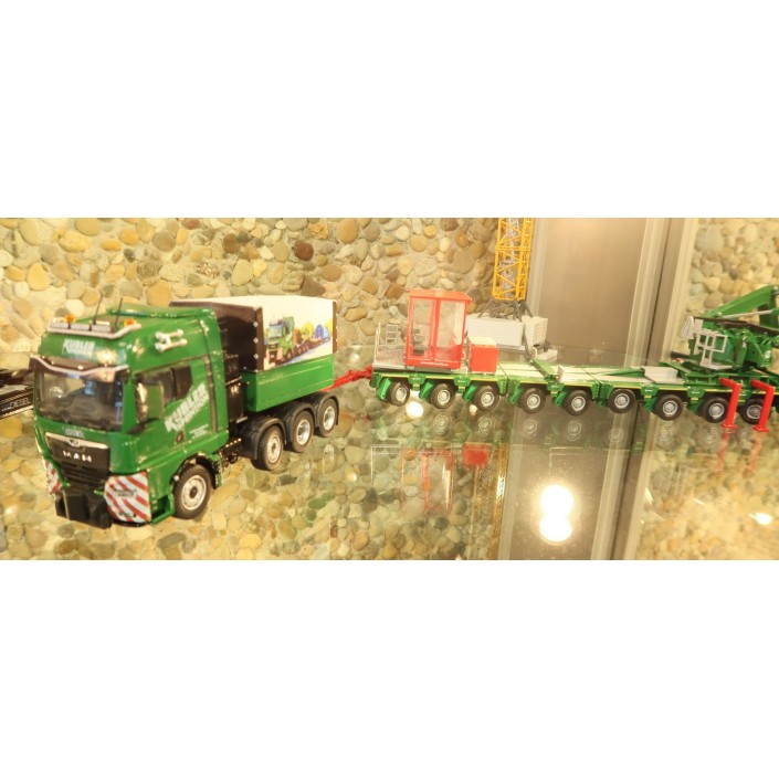 Conrad  SET10020  - 2x MAN Trucks with SCHEUERLE Side Beam Bridge Model STB 320 with Transformer KÜBLER - Scale 1:50