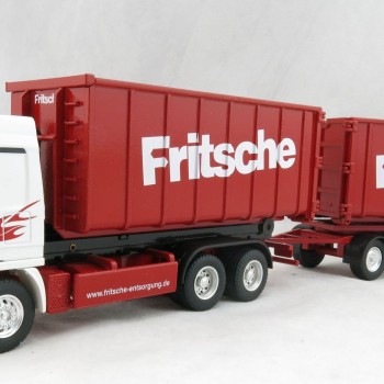 Conrad 40156/0 Mercedes Benz Actros 3-axle Recycling Roll-Off Container Truck with Trailer FRITSCHE Scale 1:50