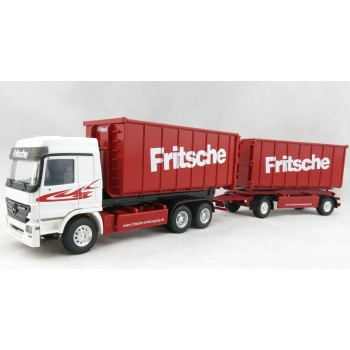 Conrad 40156/0 Mercedes Benz Actros 3-axle Recycling Roll-Off Container Truck with Trailer FRITSCHE Scale 1:50