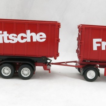 Conrad 40156/0 Mercedes Benz Actros 3-axle Recycling Roll-Off Container Truck with Trailer FRITSCHE Scale 1:50