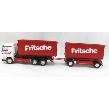 Conrad 40156/0 Mercedes Benz Actros 3-axle Recycling Roll-Off Container Truck with Trailer FRITSCHE Scale 1:50
