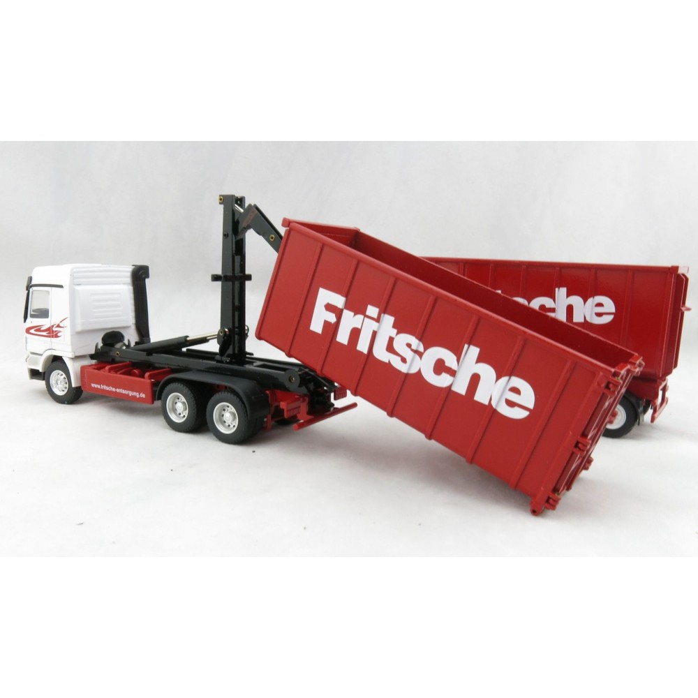 Conrad 40156/0 Mercedes Benz Actros 3-axle Recycling Roll-Off Container Truck with Trailer FRITSCHE Scale 1:50