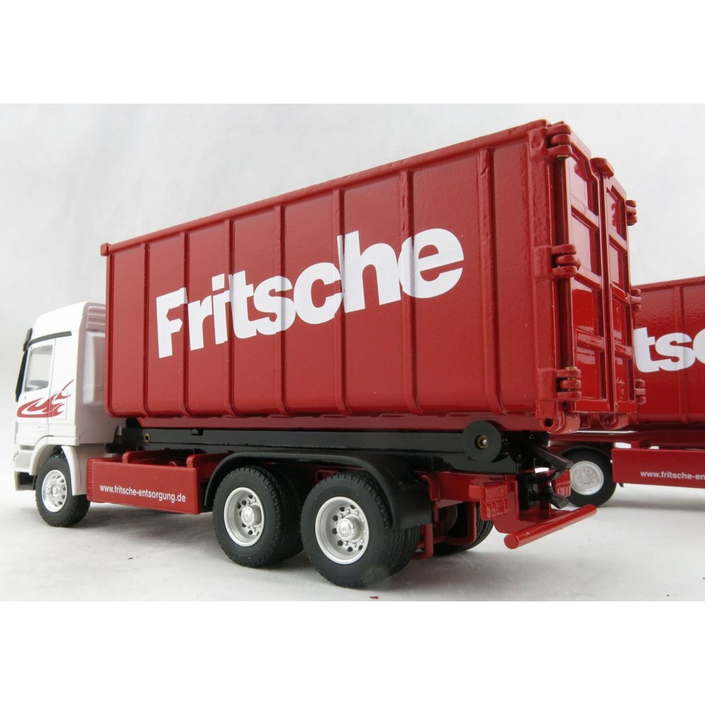 Conrad 40156/0 Mercedes Benz Actros 3-axle Recycling Roll-Off Container Truck with Trailer FRITSCHE Scale 1:50