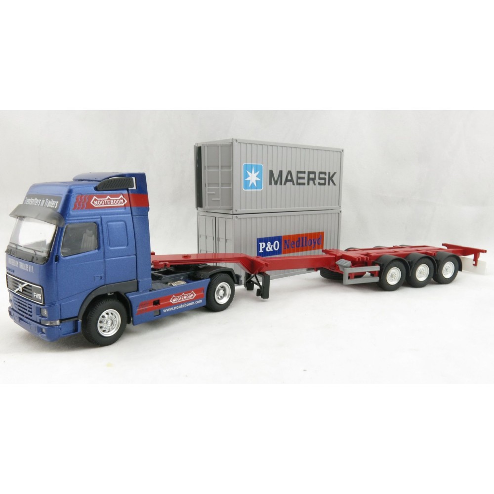 Conrad 46124/01 VOLVO FH16 4x2 truck with 3-axle Nooteboom Container Flexitrailer Scale 1:50
