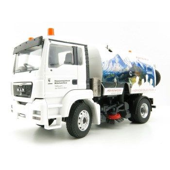 Conrad 71212/02L - MAN TGS M Road Sweeper Truck Bucher-Schörling City Fant 6000 - Scale 1:50
