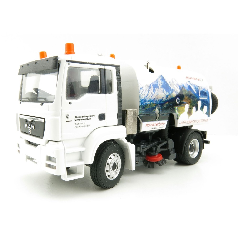 Conrad 71212/02L - MAN TGS M Road Sweeper Truck Bucher-Schörling City Fant 6000 - Scale 1:50