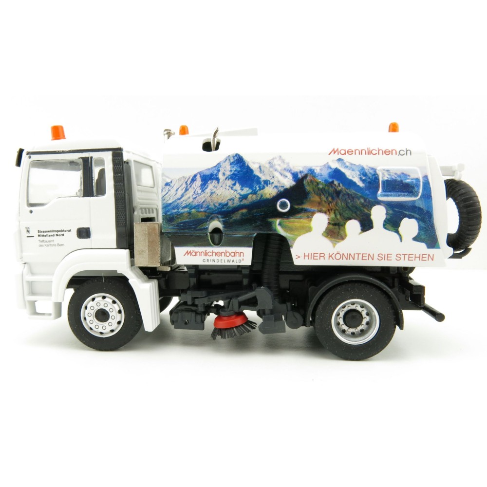 Conrad 71212/02L - MAN TGS M Road Sweeper Truck Bucher-Schörling City Fant 6000 - Scale 1:50