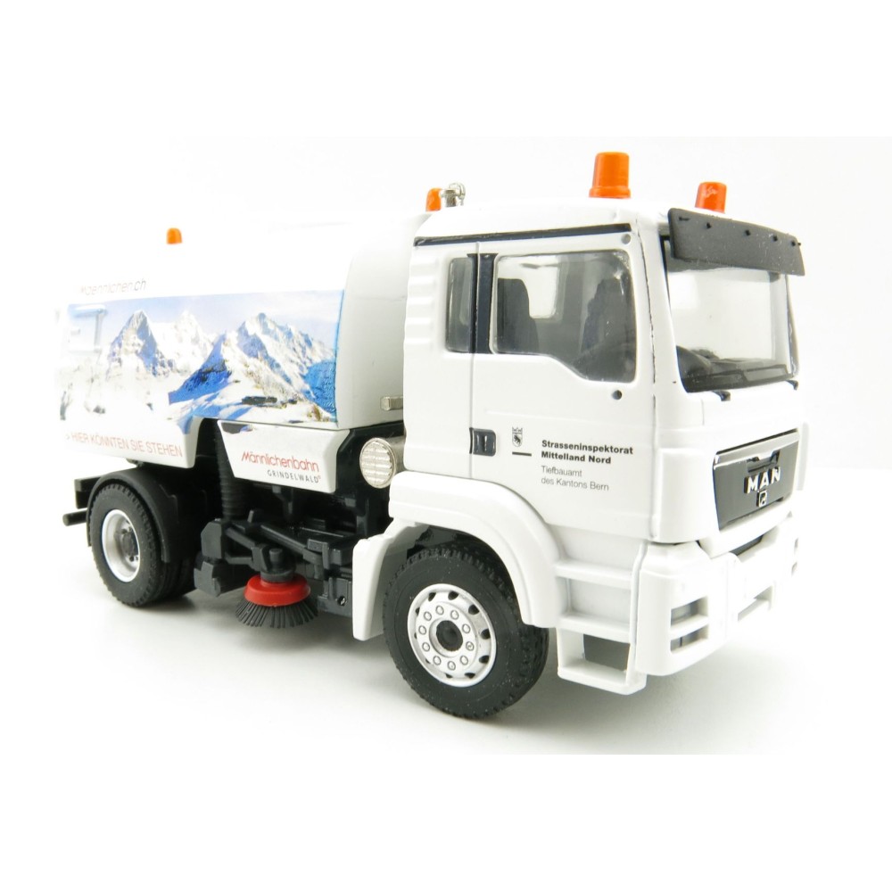 Conrad 71212/02L - MAN TGS M Road Sweeper Truck Bucher-Schörling City Fant 6000 - Scale 1:50