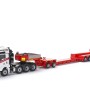 Conrad 76213/01 - MAN TGX SLT 8x4 with FAYMONVILLE Variomax Drop Center Low Loader Trailer with 2 & 3 axle Modul - Scale 1:50