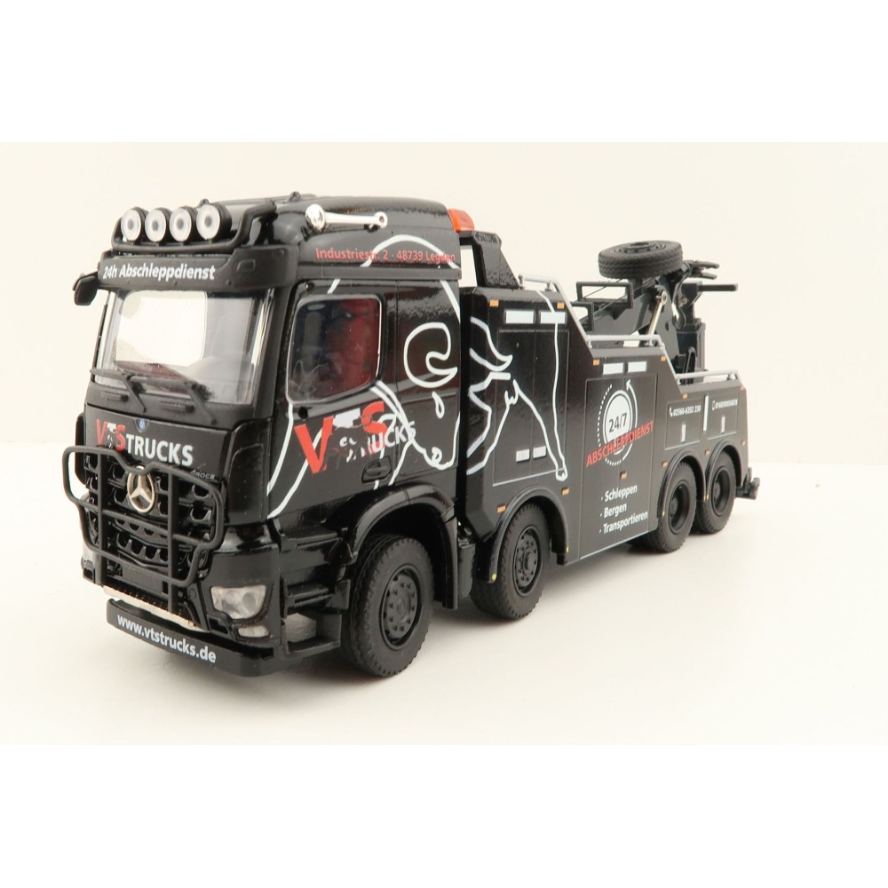Conrad 78198/02 Mercedes Benz Arocs L Stream Space Empl Bison 4-Axle Wrecker Truck - VTS Trucks - Scale 1:50