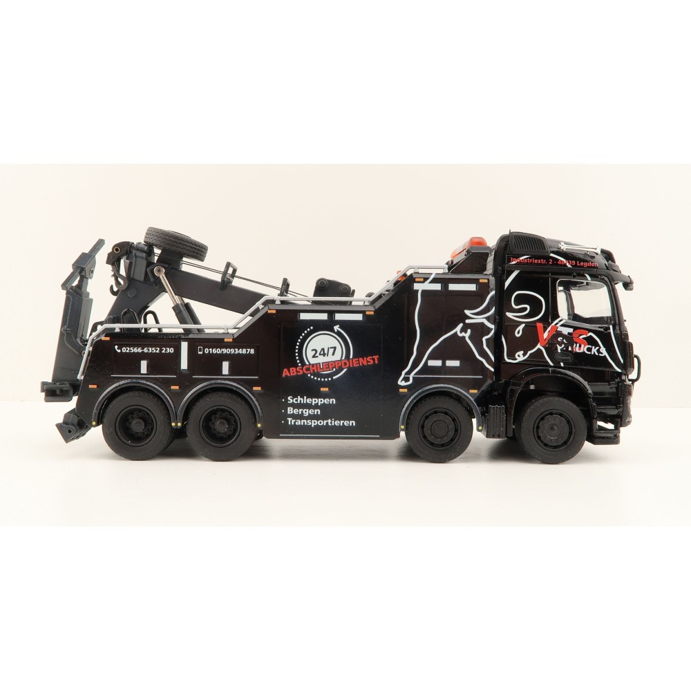 Conrad 78198/02 Mercedes Benz Arocs L Stream Space Empl Bison 4-Axle Wrecker Truck - VTS Trucks - Scale 1:50