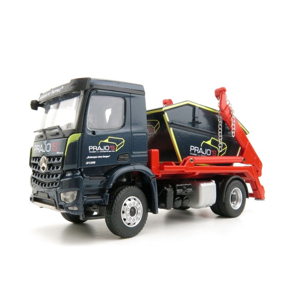 Conrad 78216/05 - Mercedes Arocs Truck with Meiller Skip Bin Handler - Prajo - New 2022 - Scale 1:50