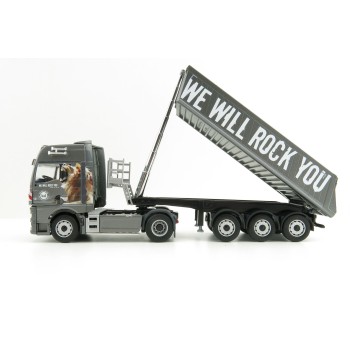 Conrad 80202/0 - MAN TGX GX with Schmitz Cargobull  Tipper trailer - Bärnreuther We will rock you - Scale 1:50