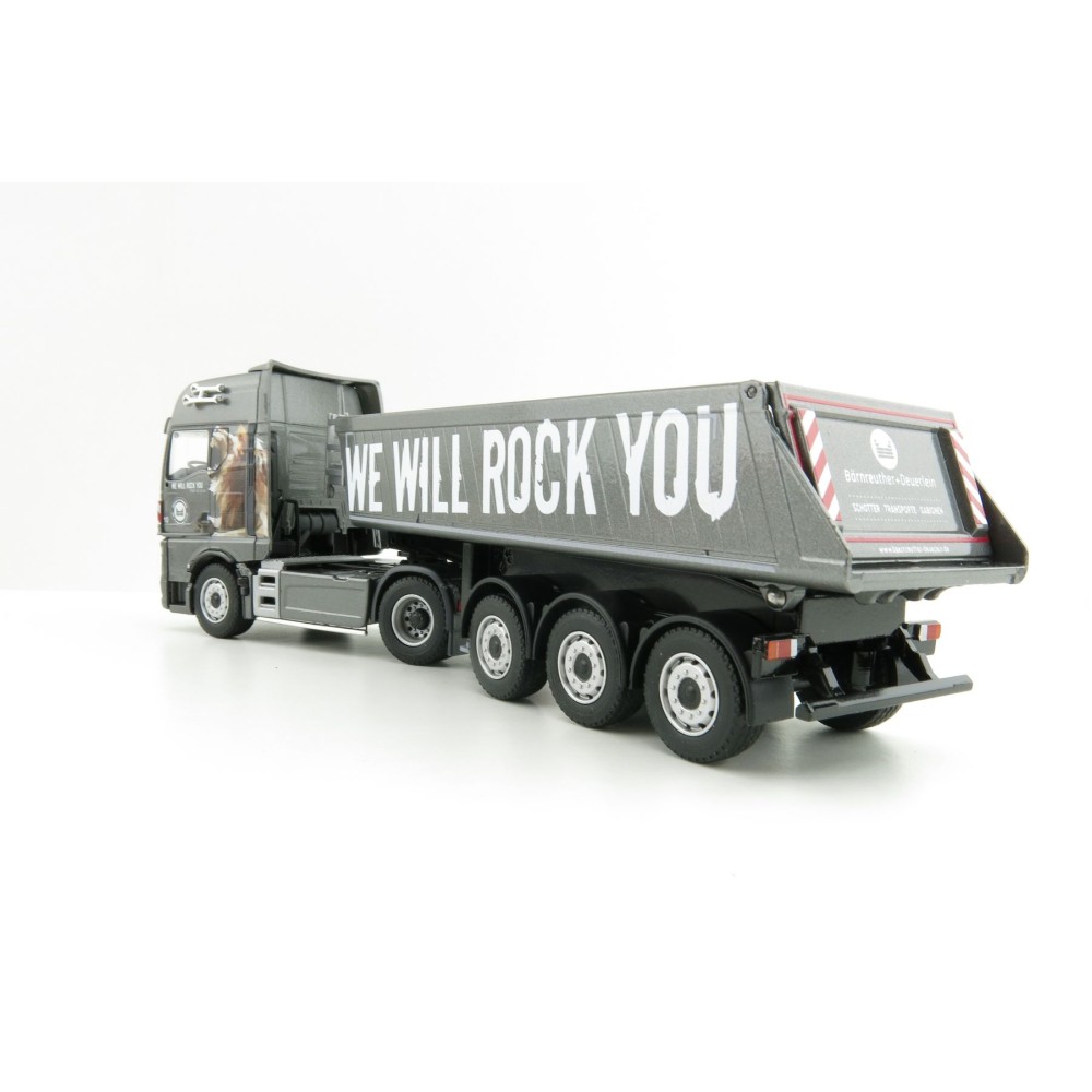 Conrad 80202/0 - MAN TGX GX with Schmitz Cargobull  Tipper trailer - Bärnreuther We will rock you - Scale 1:50