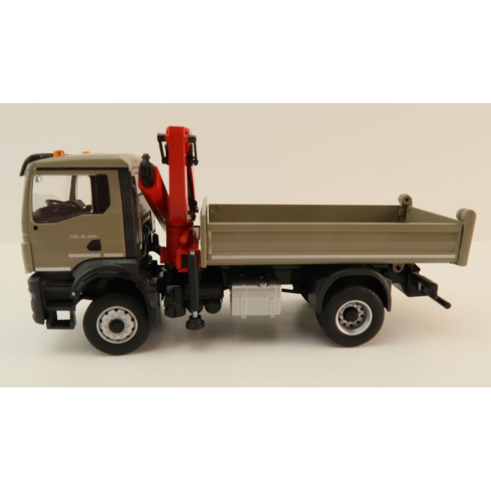Conrad 81165/03 - MAN TGS NN 2 axle Tippper Truck with Loading Crane New 2023 - Scale 1:50