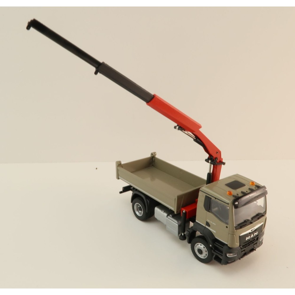 Conrad 81165/03 - MAN TGS NN 2 axle Tippper Truck with Loading Crane New 2023 - Scale 1:50