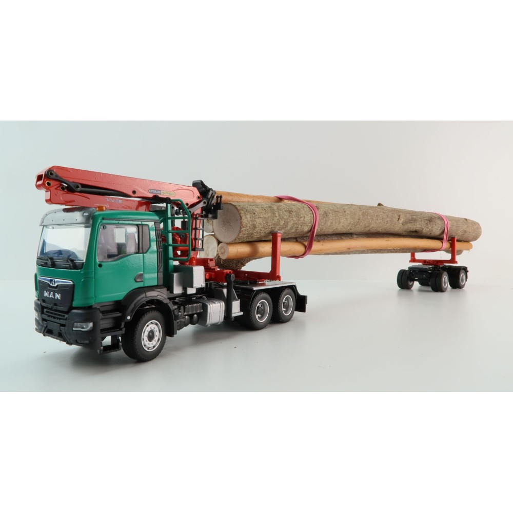 Conrad 81179/01 MAN TGS TN 6x4 Truck and Doll Long Timber Transporter with Crane Scale 1:50