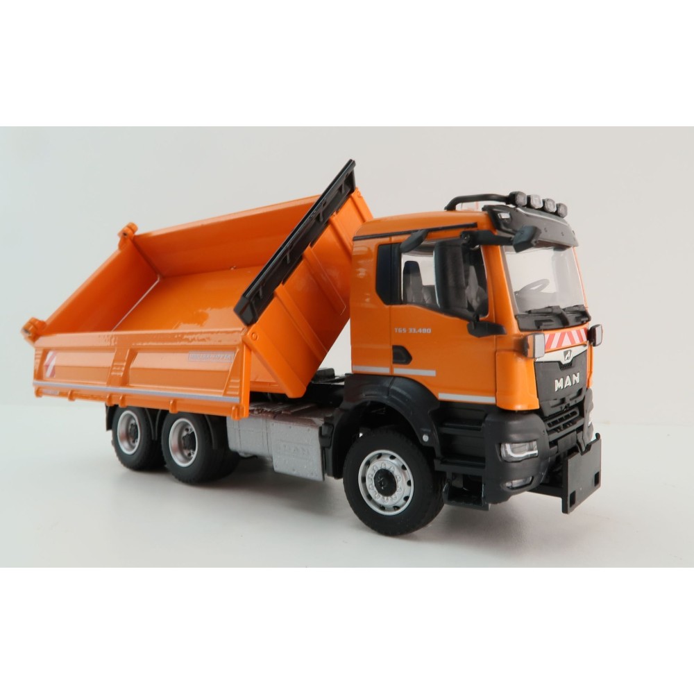 Conrad 81254/02 - MAN TGS NN MEILLER TRIGENIUS 3 axle Dump Truck - Scale 1:50