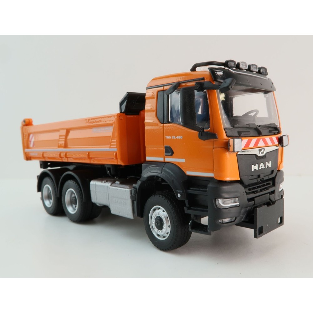 Conrad 81254/02 - MAN TGS NN MEILLER TRIGENIUS 3 axle Dump Truck - Scale 1:50