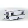 Road Ragers - 1967 Viscount Alumvan Caravan - White with Brown Stripe - Scale 1:64