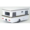 Road Ragers - 1967 Viscount Alumvan Caravan - White with Brown Stripe - Scale 1:64