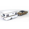Road Ragers - 1968 Holden HR Premier with Alumvan Caravan - Metallic Brown - Scale 1:64